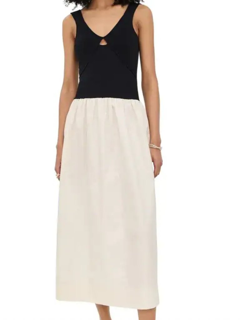 Nwt Rails Raquel Dress Bodice Keyhole - Black Ivory - S